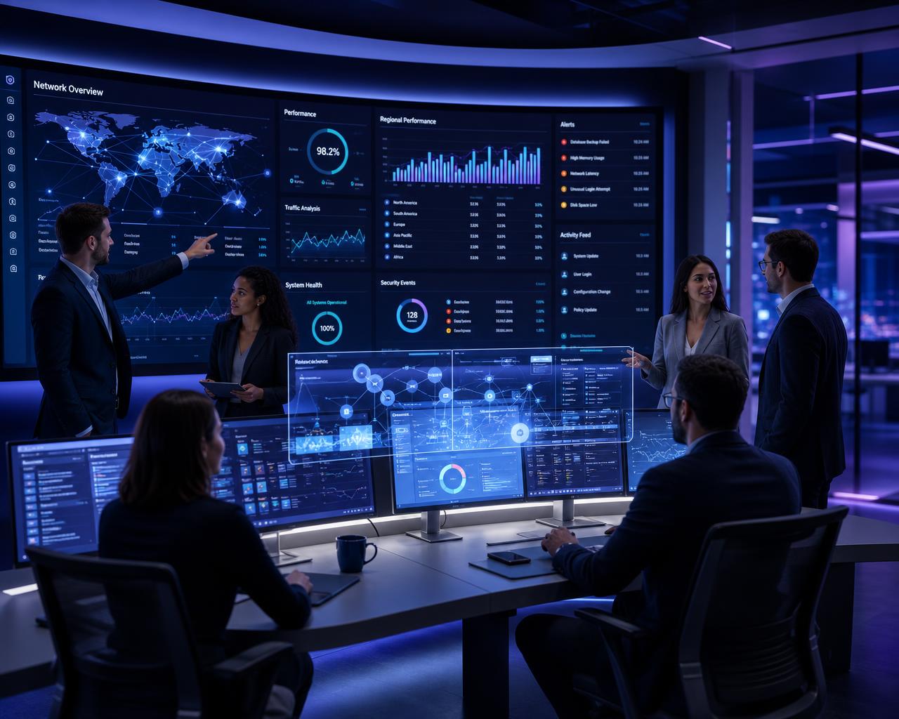 Enterprise technology team collaborating