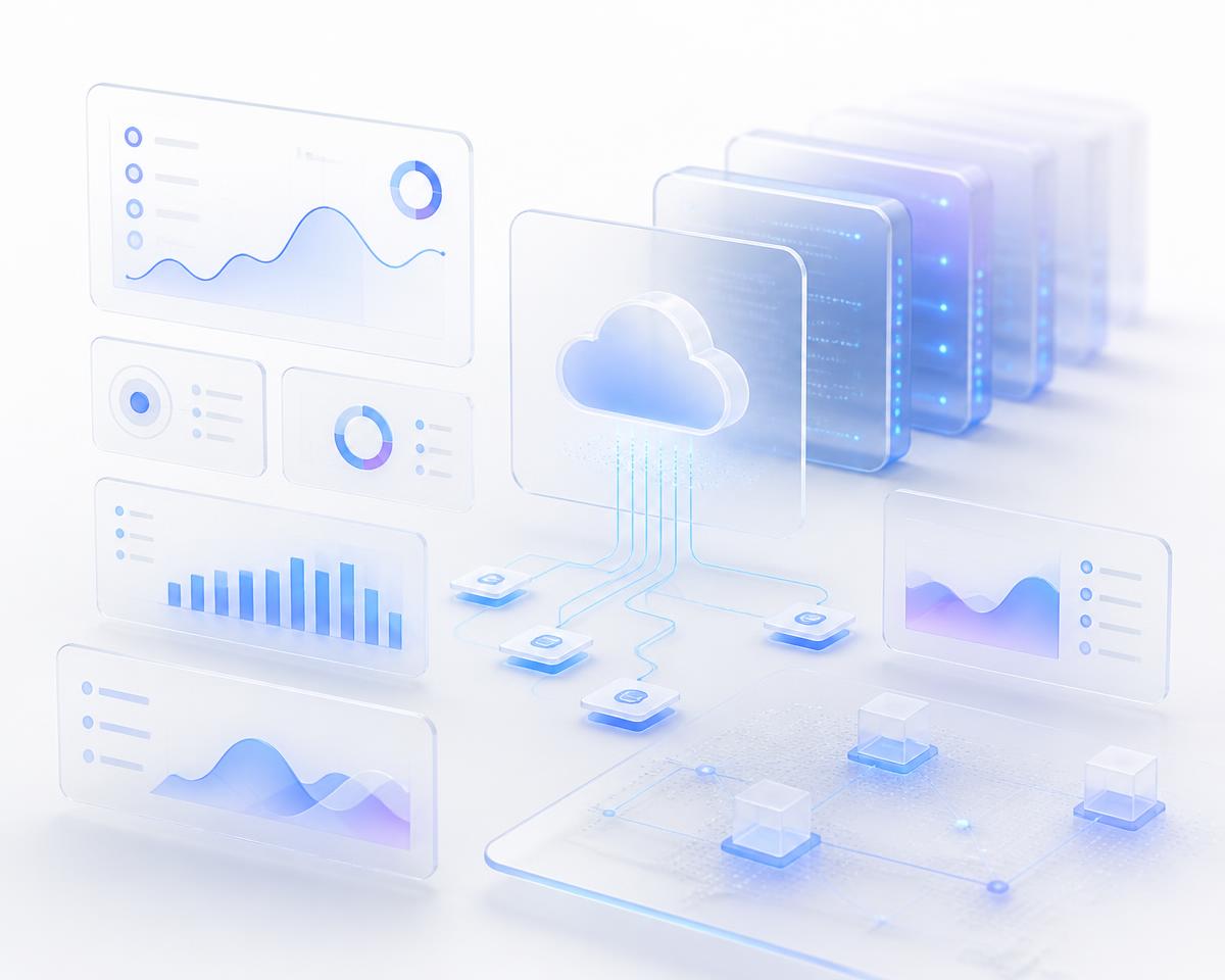 Infrastructure performance charts and uptime metrics